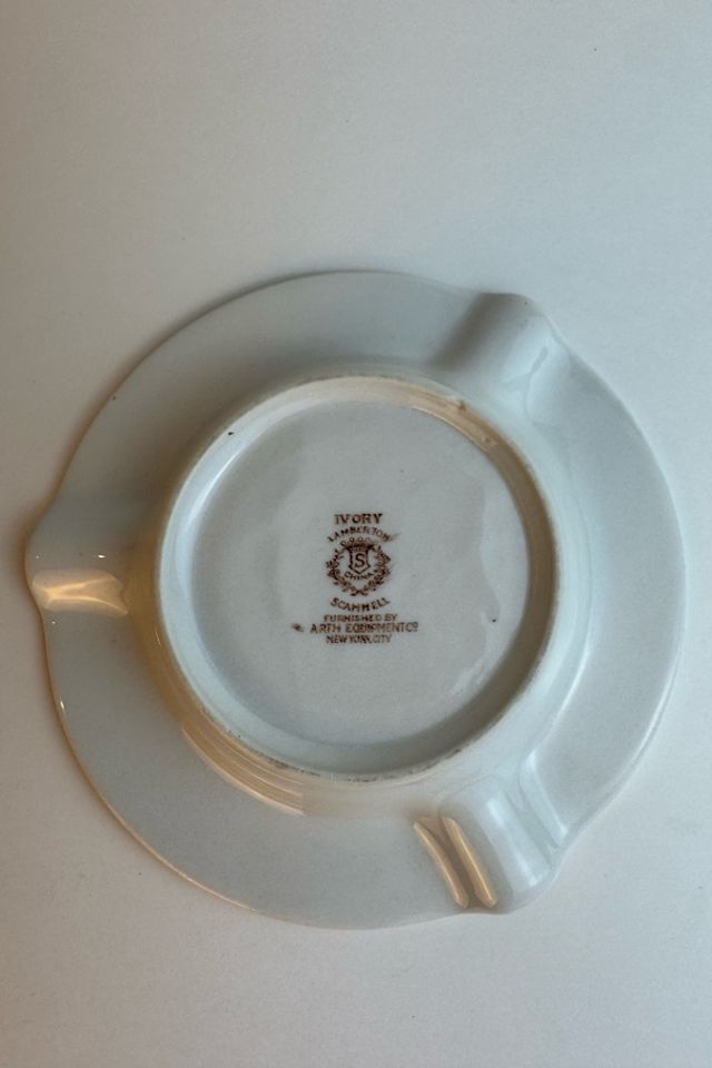 Vintage Caspari Porcelain Ashtray Furnished by The Ritz-Carlton New York, selected by Stagecoach Home Design LLC #3