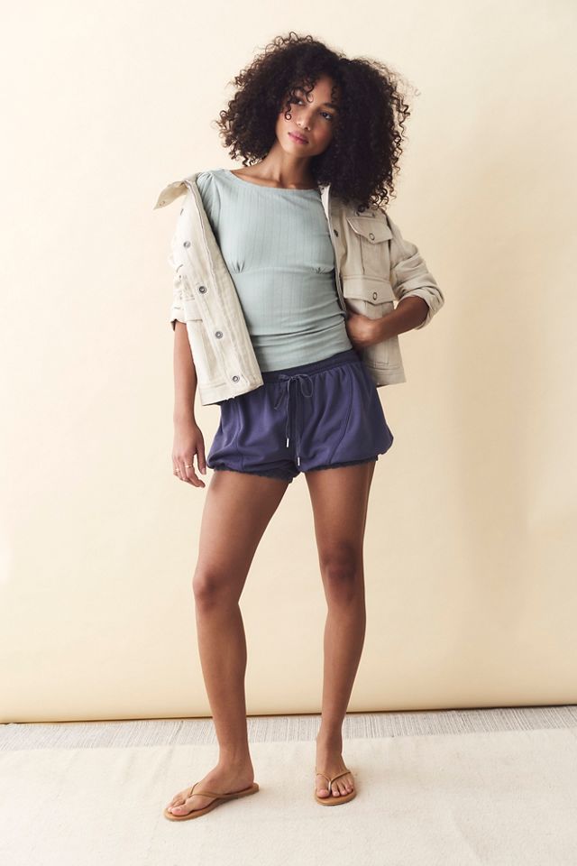End Game Pointelle Puff Baby Tee #2