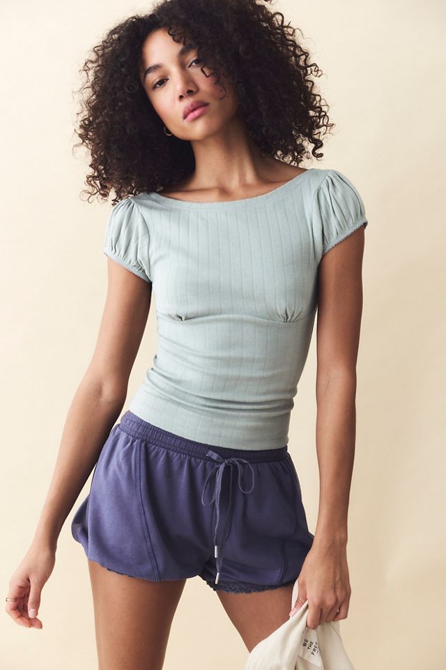 End Game Pointelle Puff Baby Tee #3