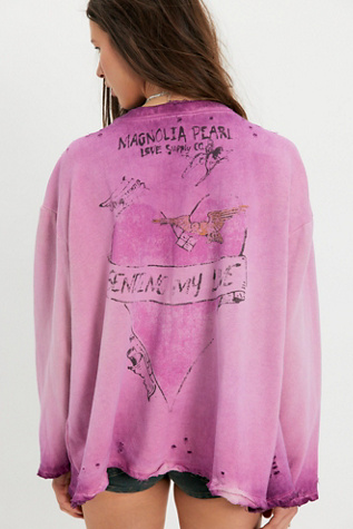 Женский свитер Magnolia Pearl Mermaid Love Letters Pullover, цвет: Фиолетовый — фото 2