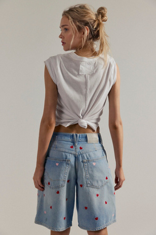 We The Free Montana Heart Embroidered Shorts