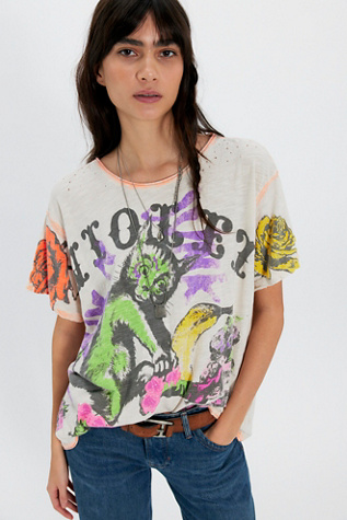 Magnolia Pearl Violet Funk N' Junk Tee at Free People in White