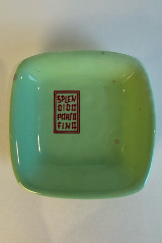 Vintage Portuguese Green Glazed Ceramic Ashtray, selected by Stagecoach Home Design LLC