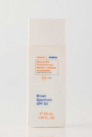 KORRES Mineral Milk Fluid Sunscreen SPF 50 at Free People