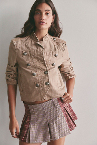 Sherry Pleated Mini Skirt by Free People in Red, Size: US 2