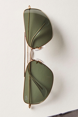Ray-Ban Fugitives Sunglasses at Free People in Gold