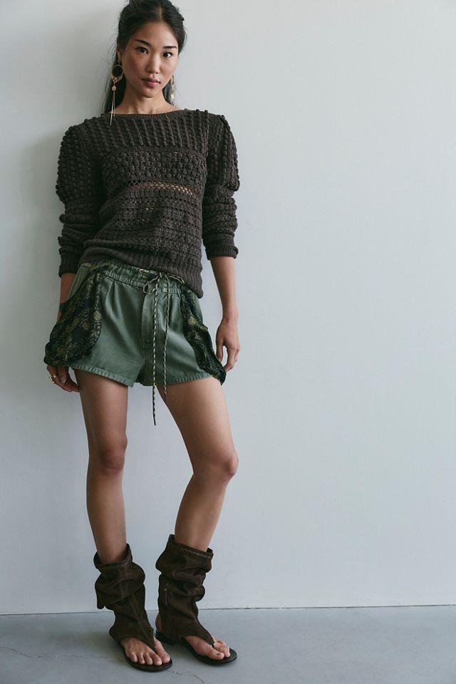 Short Sabrina à enfiler avec foulard #3