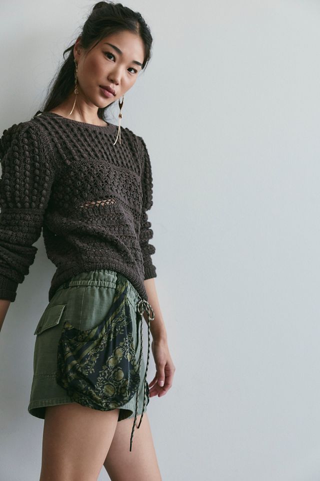 Short Sabrina à enfiler avec foulard #1