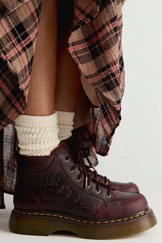 Dr. Martens for Free People Buzz Floral Emboss Leather Boots