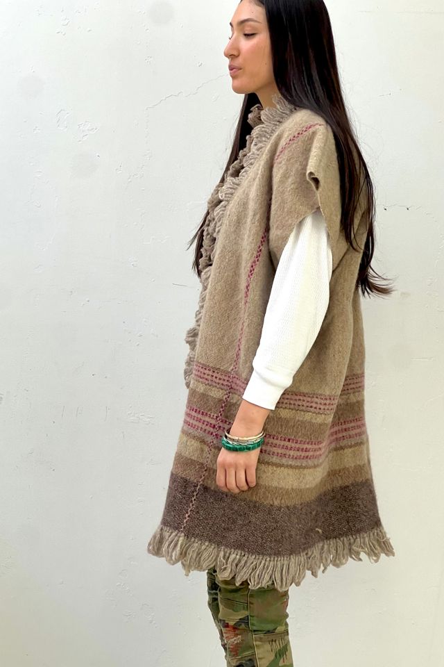 Anna Corinna Reworked Vintage Hand Woven Wool Sweater Coat #1