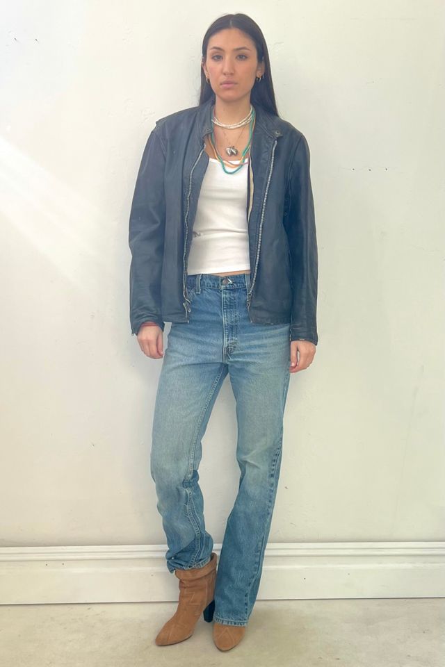 Vintage Leather Biker Jacket Selected by Anna Corinna #2