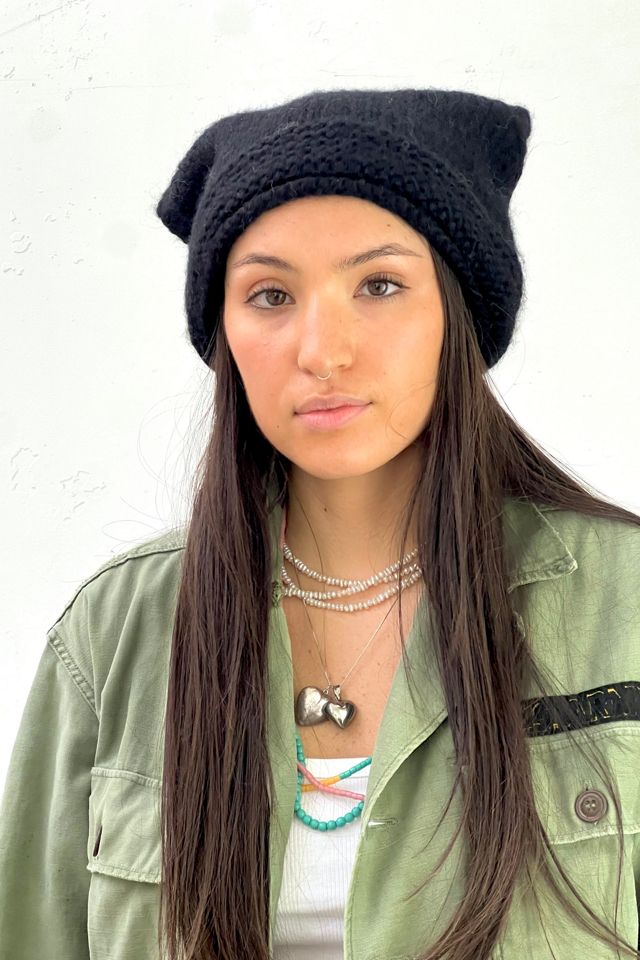 Vintage Lola Hats Hand Knit Wool Kerchief Hat Selected by  display picture 3