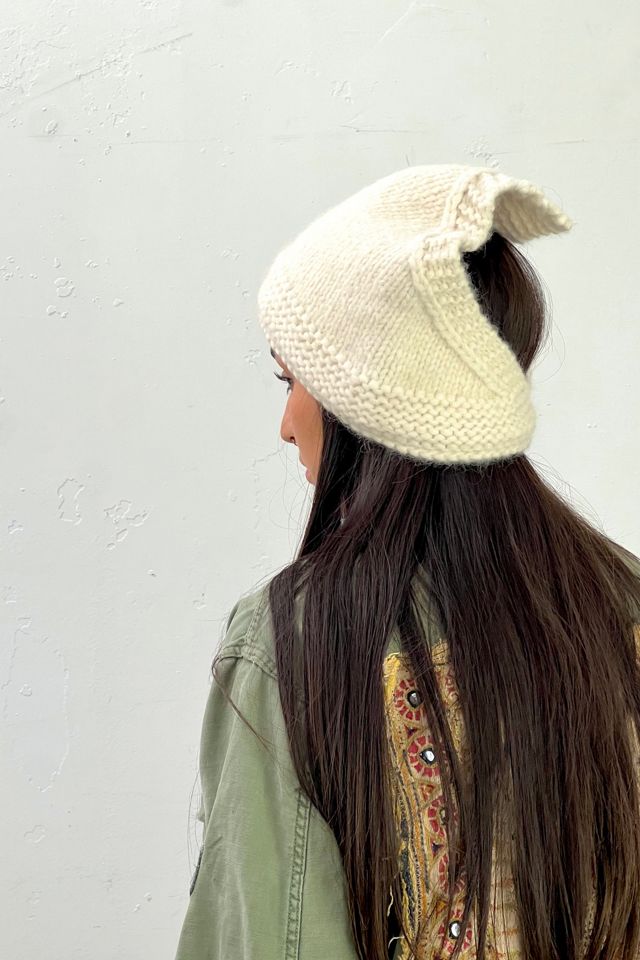 Vintage Lola Hats Hand Knit Wool Kerchief Hat Selected by  display picture 3