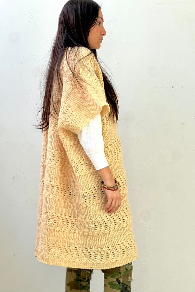 Anna Corinna Reworked Vintage Hand Knit Wool Sweater Coat #1