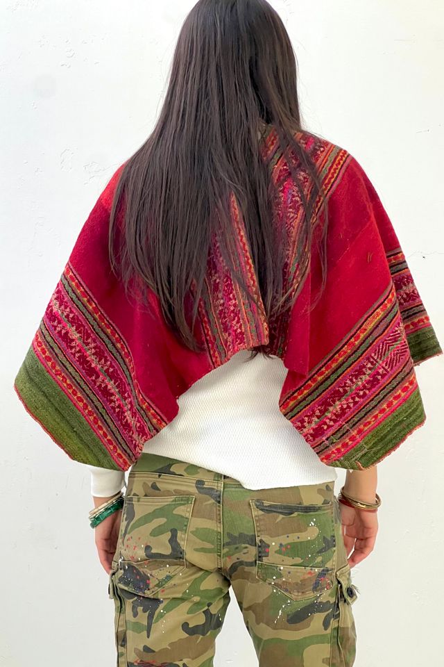 Anna Corinna Reworked Vintage Hand Woven Poncho Top #2