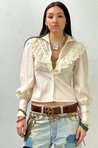 Vintage Gunne Sax Lacy Top Selected by Anna Corinna