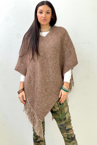 Vintage Hand Woven Wool Poncho Selected by Anna Corinna