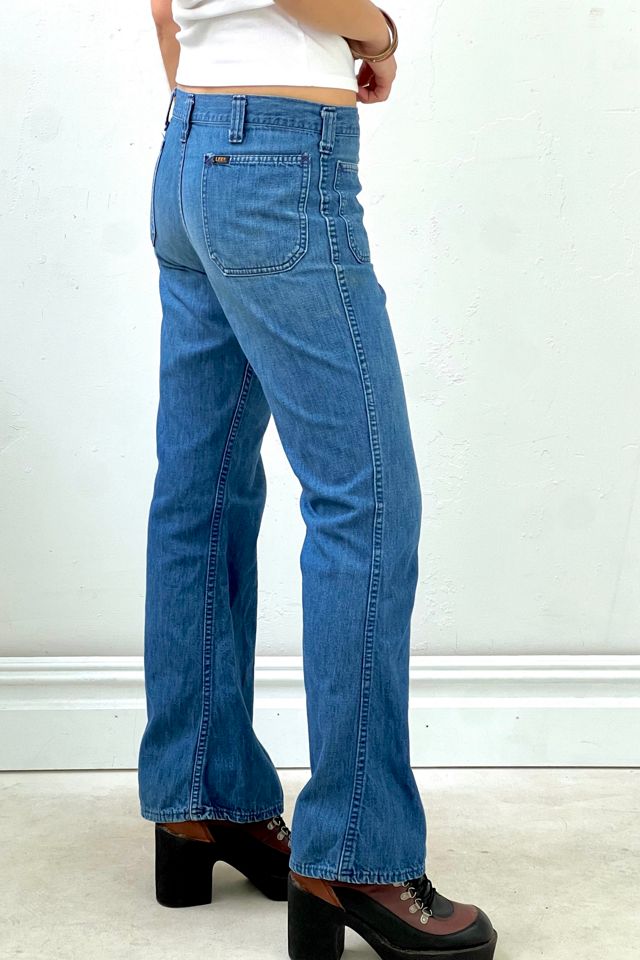 Vintage Lee Flare Button Fly Denim Jeans Selected by Anna Corinna #2