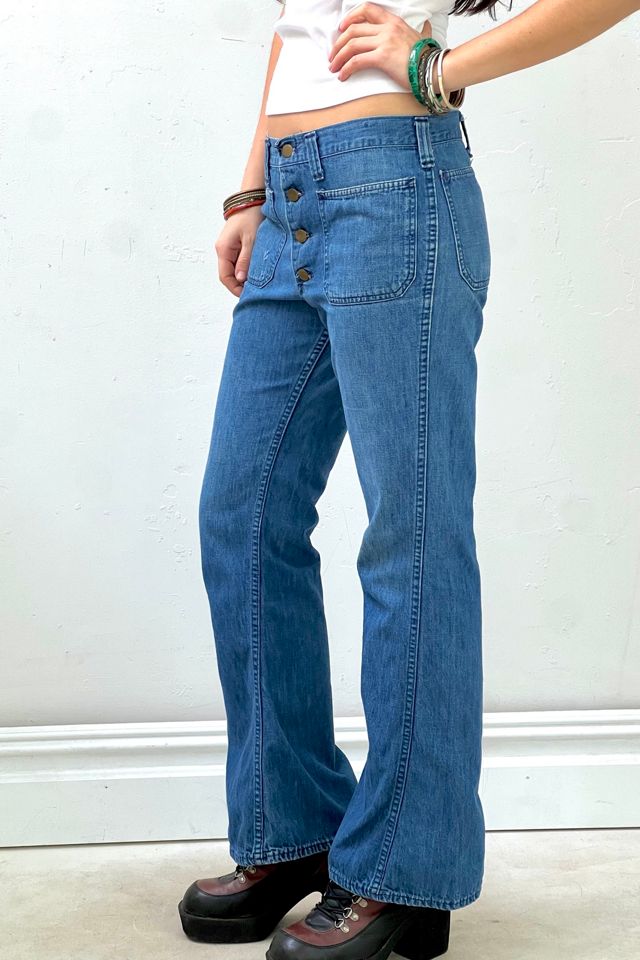Vintage Lee Flare Button Fly Denim Jeans Selected by Anna Corinna #3
