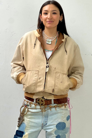 Vintage Workwear Hoodie Jacket  Selected by Anna Corinna