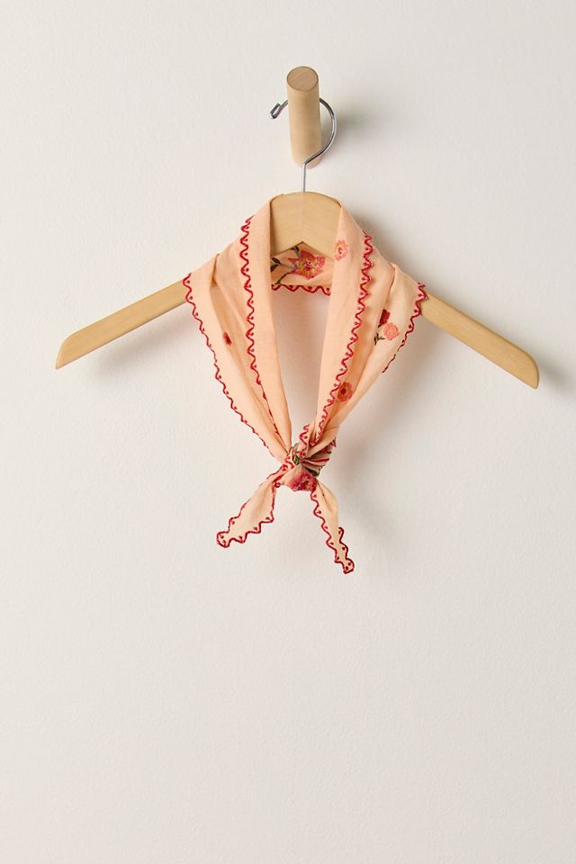 Poppy Embroidered Skinny Scarf #2