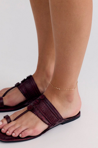 Flora Anklet at Free People in Gold Chain