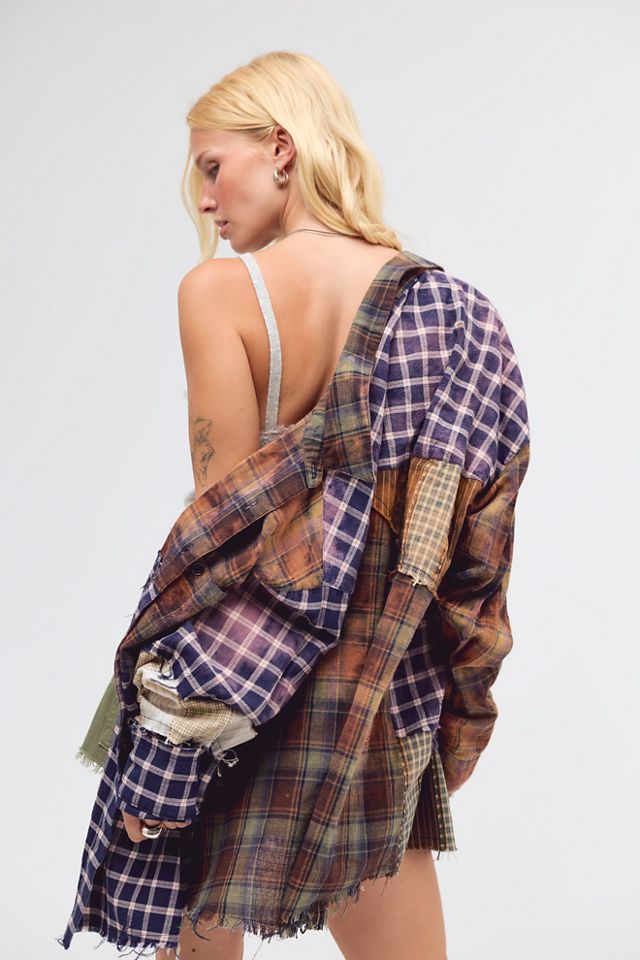 The Tales Repaired Mixed Flannel Shirt #1