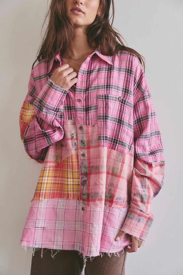 The Tales Repaired Mixed Flannel Shirt #3