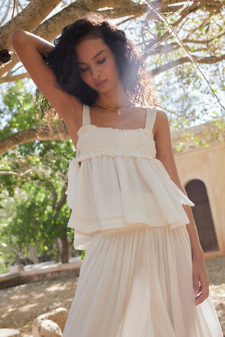 クラネ  CARD BOARD BACK FRILL TOPS Ruffle + Frill Tops | Free People