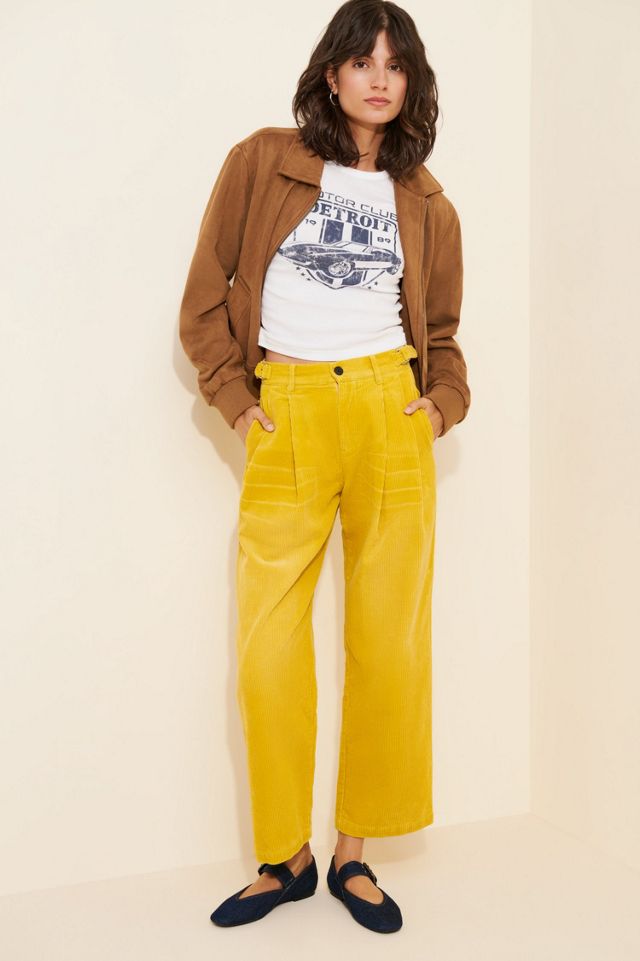 Found Faded Pleated Corduroy Pants #1