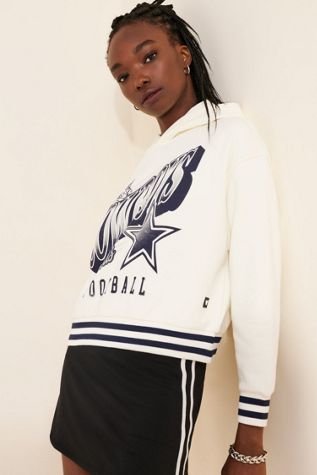 The Wild Collective Cropped Dallas Cowboys Hoodie