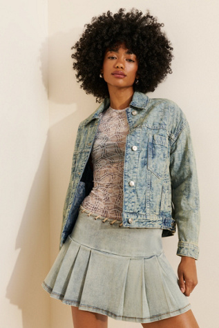 Opal Swing Jacquard Denim Jacket | Free People
