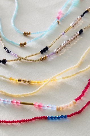 Muse Semi-Precious Exaggerated Beaded Necklace by Free People in Grey