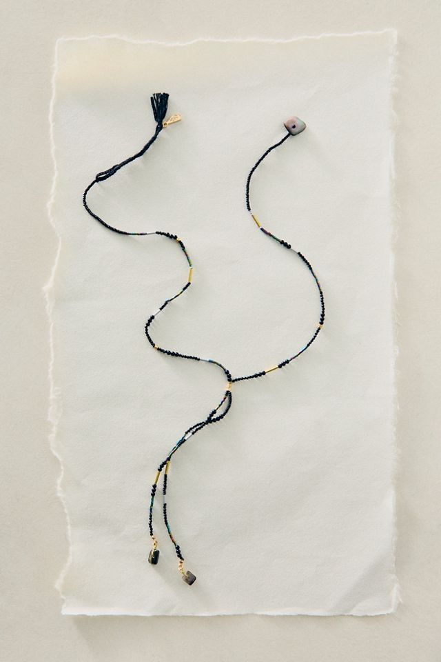 Muse Semi-Precious Beaded Lariat Necklace #3