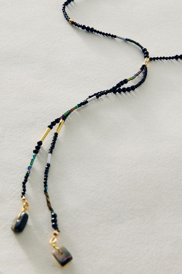 Muse Semi-Precious Beaded Lariat Necklace #2