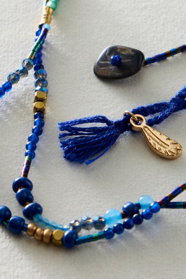 Muse Semi-Precious Beaded Lariat Necklace #1