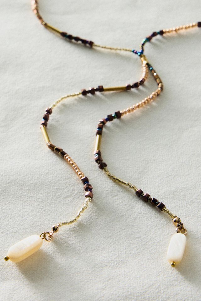 Muse Semi-Precious Beaded Lariat Necklace #1