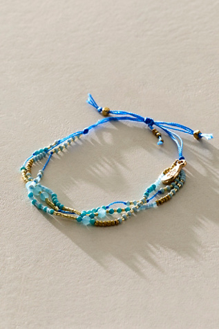 Cove Collective Bracelet at Free People in Gold/Turq