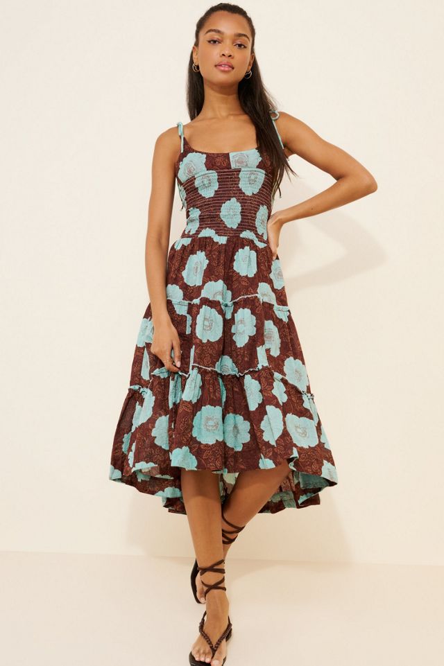 weekend max mara linen dress Weekend Max Mara Egoista Viscose And Linen Canvas Flared Dress – Balardi main image 1