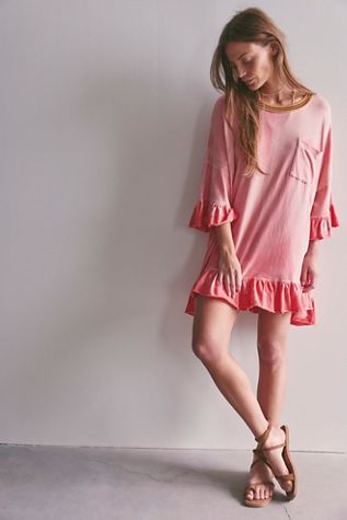 Shorebound Cotton-Jersey Mini Dress | Free People