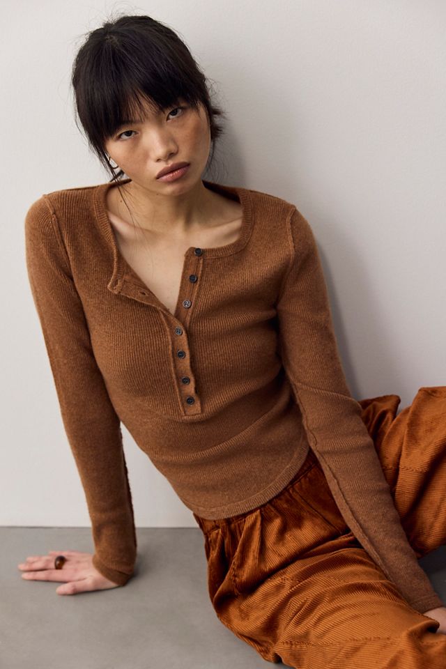 We The Free Hudson Solid Cashmere Henley #3