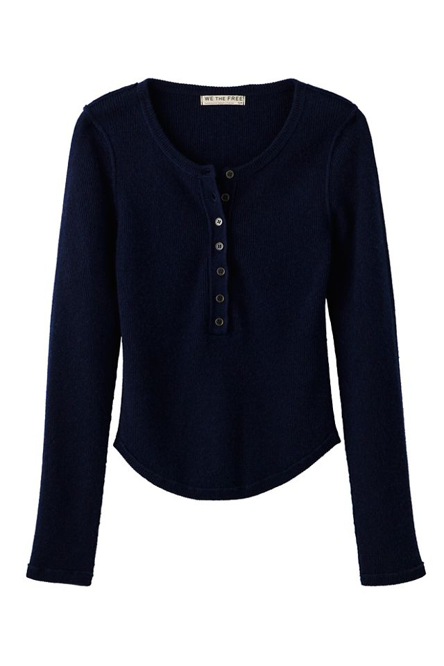 We The Free Hudson Solid Cashmere Henley #3