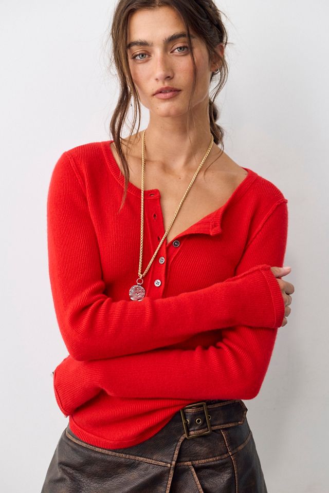 We The Free Hudson Solid Cashmere Henley #1