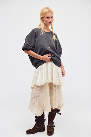 Женский свитер Free People Alma Pullover, цвет: Угольный меланжевый — фото 3