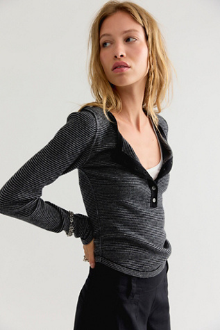 We The Free Hudson Striped Cashmere Henley