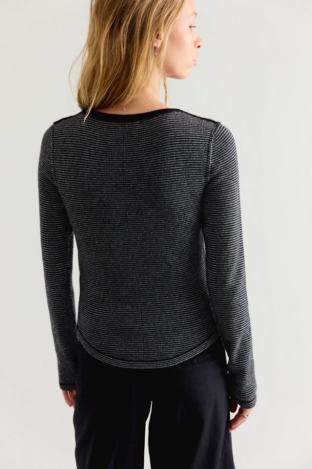 We The Free Hudson Striped Cashmere Henley #1