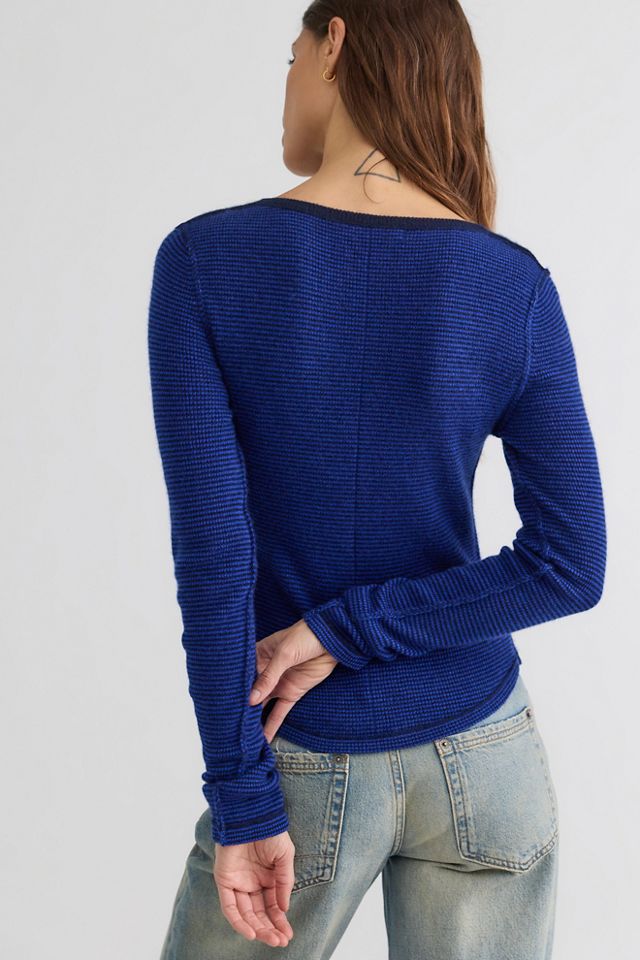 We The Free Hudson Striped Cashmere Henley #1