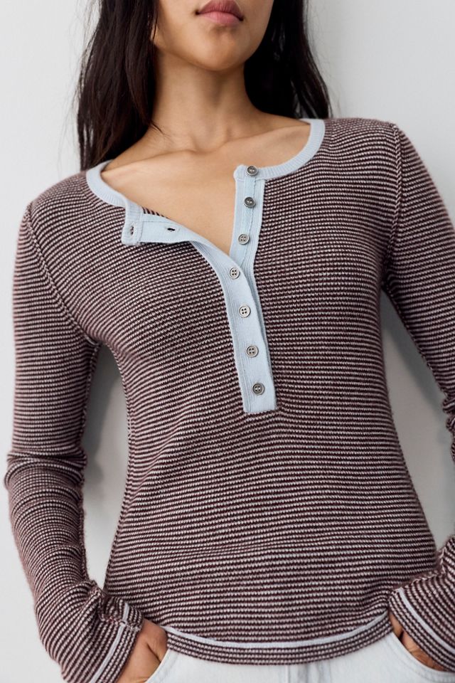 We The Free Hudson Striped Cashmere Henley #4