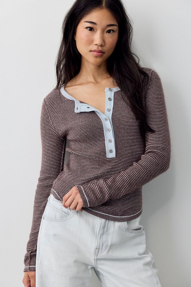 We The Free Hudson Striped Cashmere Henley #5