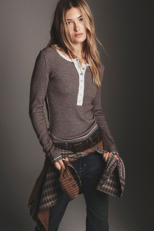 We The Free Hudson Striped Cashmere Henley